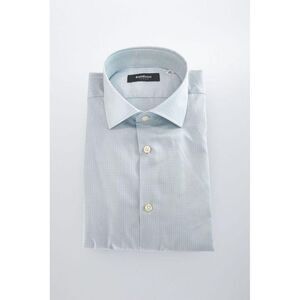 Baldinini Trend Light Cotton Casual Shirt Men Light Blue Shirts
